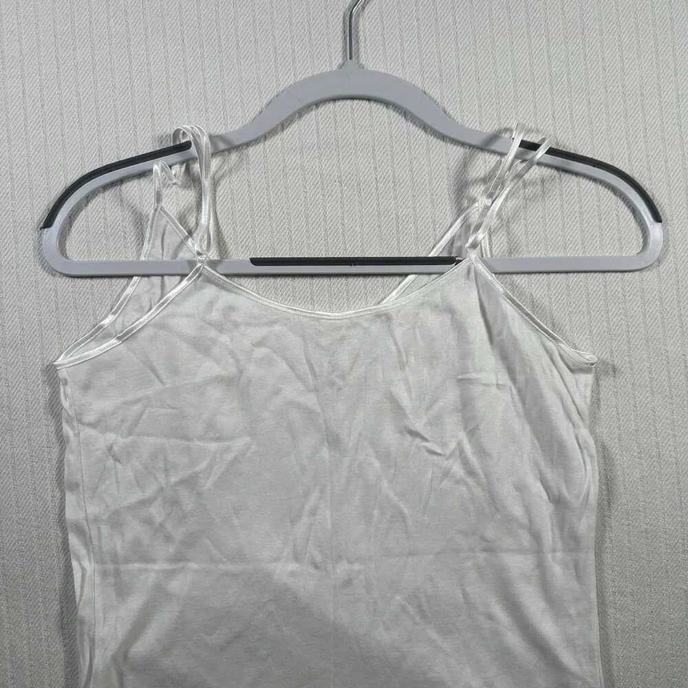 Victoria’s Secret Women’s White Cami Tank Top Size Large Adjustable Straps